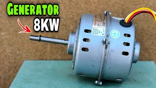 I turn air condition fan into 220V electric generator