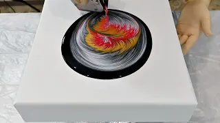 Acrylic Pouring - Learn the Hidden Colors Technique in Gold, Silver, Red & Black ~ Fluid Art