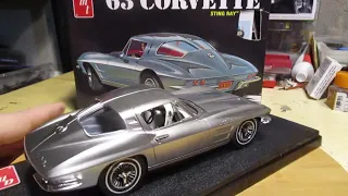 Plastic Models - 1/25 AMT 1963 Corvette Stingray - Completed Build Review