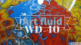 ACRYLIC POURING PAINTING WITH WD40 #20 Turtle rainbow effect