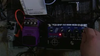 No talking comparison of the Mosky MM Silver, Behringer OD300, and Radial Tonebone in overdrive