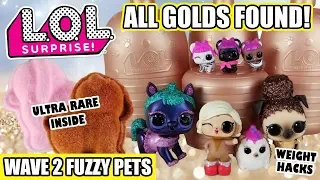 ALL GOLD LOL SURPRISE WAVE 2 FUZZY PETS UNBOXING | Ultra Rare L.O.L. Mice + Monkey Gold Weight Hacks