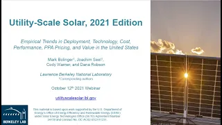 Utility-Scale Solar, 2021 Edition