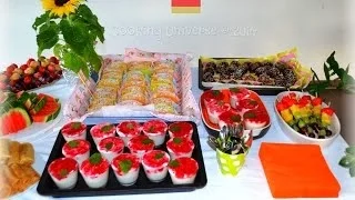 Fingerfood Canapes Appetizer Desserts, Party Food Buffet