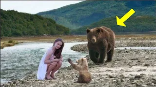 Girl Saved A Crying Bear Cub…Just Take A Look At How The Mama Bear Thanked Her!