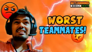 #bgmiumban  Worst TeamMates🤬 | BGMI Funny Highlights | partimegamerash