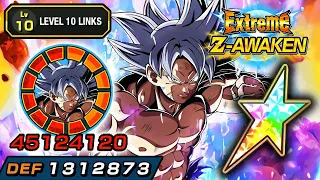 100% EZA AGL LR ULTRA INSTINCT GOKU LEVEL 10 LINKS!!! Dragon Ball Z Dokkan Battle