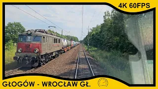 [CABVIEW] Głogów ➡️ Ścinawa ➡️  Wrocław Główny // 4K 60fps, prędkość