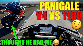 Ducati Panigale V4 RACES 1199 *EMBARASSING* | Superbike Shootout - 1199 vs V4 Akrapovic & Termignoni