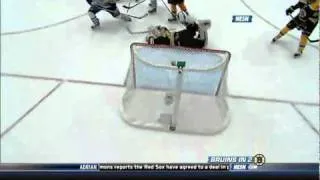 Tim Thomas Completely Robs Francois Beauchiman 12/4/10-SAVE OF THE YEAR!!!!!!!!!!!!