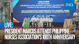 President Marcos attends Philippine Nurses Association's 100th anniversary