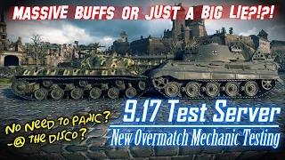 9.17 T.S. – New Overmatch Mechanic Testing || World of Tanks