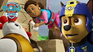 Les chiots sauvent Chickaletta de l'île Cluck Cluck! - PAW Patrol dessins animés pour enfants