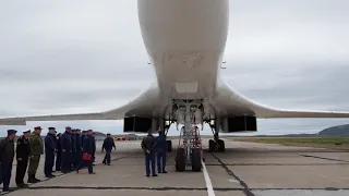 Russian Armed Forces Strategic Bomber Tu-160's long distance Flight Drills