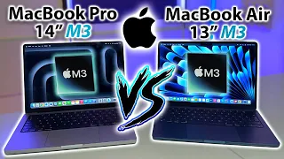 M3 MACBOOK AIR VS M3 MACBOOK PRO - REVIEW OF SPECS!