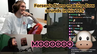 xQc reacts to Forsen Gets a Dono from Mr Cow