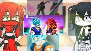 Mortal Kombat reacts SSJ4 Goku & Vegeta fuse & SSB Goku & Vegeta fuse + SSJ4 Gogeta vs SSB Vegito