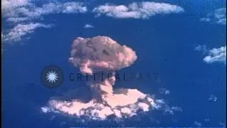 Operations Crossroads plutonium bomb nuclear test "ABLE" in Marshall Islands...HD Stock Footage