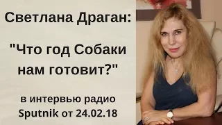 Светлана Драган: "Что год Собаки (2018 год) нам готовит" в интервью радио Sputnik от 24.02.18