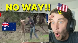 American reacts to: Man vs Kangaroo. The Most Australian video EVER?