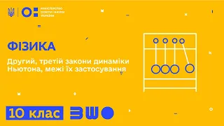 10 клас. Фізика. Другий, третій закони динаміки Ньютона, межі їх застосування