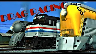 [Trainz Race] Amtrak F40PH Vs. 6 classic stream locomotives