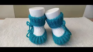 Пинеточки "Классные". Schöne Booties für ein Neugeborenes