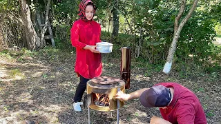 THE CHEAPEST STOVE FOR A COUNTRY HOUSE! My wife's cooking - YouTube