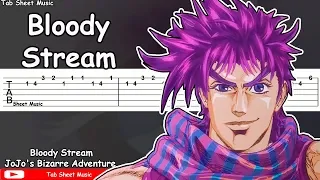 JoJo's Bizarre Adventure OP 2 - Bloody Stream Guitar Tutorial