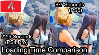 Final Fantasy VII PS4 Pro vs PS5 Backward Compatibility Load Time Comparisons