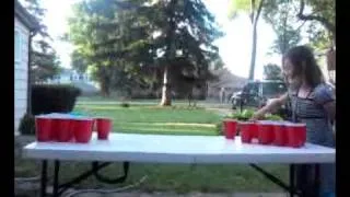 7 year old Beer Pong prodigy