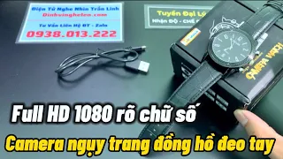 Camera ngụy trang đồng hồ đeo tay - Hình ảnh Full HD 1080 Nhìn rõ tới từng chữ số-Phiên bản cao cấp