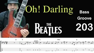 OH! DARLING (Beatles) How to Play Bass Groove Cover with Score & Tab Lesson