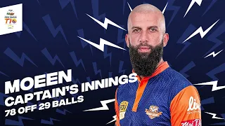 Moeen Ali 78* from 29 vs Deccan Gladiators | Day 11 | Abu Dhabi T10 Season 6