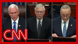 Pence, McConnell and Schumer address Senate floor as Electoral College certification resumes