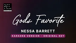 God's Favorite - Nessa Barrett (Original Key Karaoke) - Piano Instrumental Cover with Lyrics