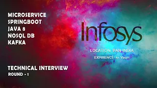 SELECTED | INFOSYS | Java microservice spring boot real time interview | Round 1