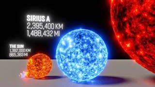 Star Size in Perspective | 3D Universe Size Comparison real scale Animation