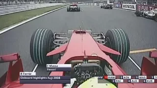 F1 Onboard Highlights | F1 2008 - R16 - Japanese Grand Prix