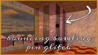 How to create the bouncing bowling pins glitch! // roblox work at a pizza place