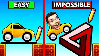 EASY vs IMPOSSIBLE BRIDGE DRAWING