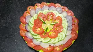 How to make salad decorations/salad decoration ideas /How to decorate salad plate by Neelam Singh