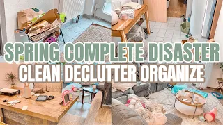 COMPLETE DISASTER CLEAN DECLUTTER AND ORGANIZE | EXTREME CLEAN WITH ME | 2023 CLEANING MOTIVATION