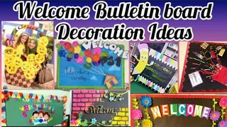 preschool Welcome bulletin board/Notice board decoration ideas/Bulletin board decoration ideas..