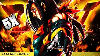 THE *NEW* KING?! 5x ZENKAI BUFFED LF SUPER 17 SHOWCASE! - Dragon Ball Legends