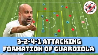 The 3-2-4-1 attacking formation of master Guardiola!