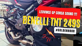 Benelli TNT249s Exhaust sound #leovince  GP CORSA