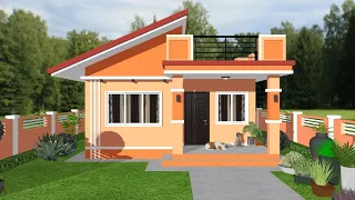66 SQM | BUNGALOW HOUSE with ROOF DECK DESIGN IDEA | 3 BEDROOM | SIMPLE HOUSE DESIGN