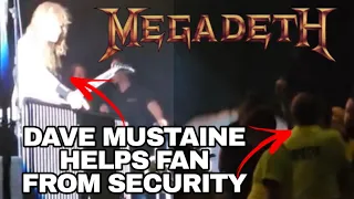 Dave Mustaine ANGRY stops Megadeth Show to protect Fan from Security BULLIES,'I HATE BULLYING'