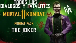 TODOS LOS DIALOGOS Y FATALITIES DEL JOKER EN ESPAÑOL / MORTAL KOMBAT 11